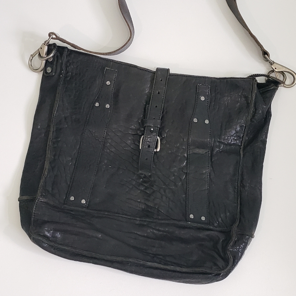Will Leather Goods Black Lwather Crossbody Purse - Picture 2 of 8